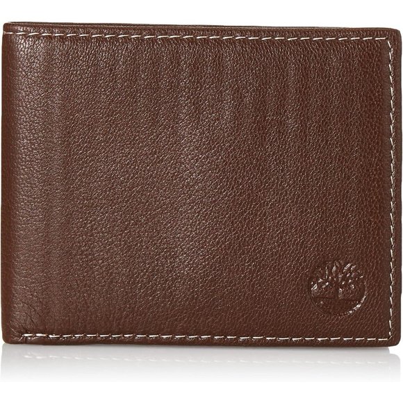 Timberland Men's Leather Wallet with Attached Flip Pocket - Picture 1 of 7
